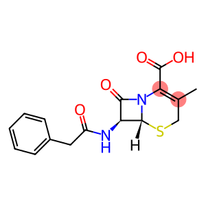 (6R)-3-methyl-8-oxo-7c-(2-phenyl-acetylamino)-(6rH)-5-thia-1-aza-bicyclo[4.2.0]oct-2-ene-2-carboxylic acid