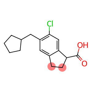 6-chloro-5-(cyclopentylmethyl)-2,3-dihydro-1H-indene-1-carboxylic acid