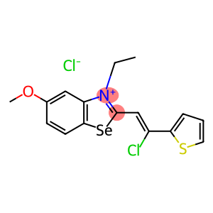 2-[2-chloro-2-(2-thienyl)vinyl]-3-ethyl-5-methoxybenzoselenazolium chloride