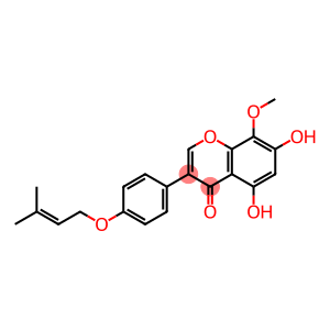 5,7-Dihydroxy-8-methoxy-3-[4-[(3-methyl-2-butenyl)oxy]phenyl]-4H-1-benzopyran-4-one