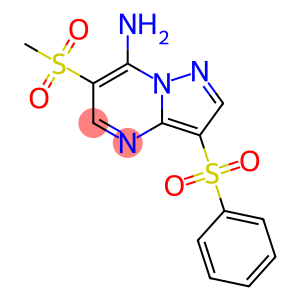 6-(METHYLSULFONYL)-3-(PHENYLSULFONYL)PYRAZOLO[1,5-A]PYRIMIDIN-7-AMINE