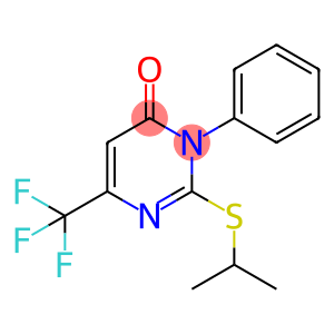 4(3H)-Pyrimidinone, 2-[(1-methylethyl)thio]-3-phenyl-6-(trifluoromethyl)-