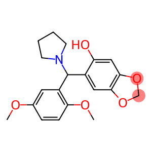 6-[(2,5-DIMETHOXYPHENYL)(1-PYRROLIDINYL)METHYL]-1,3-BENZODIOXOL-5-OL