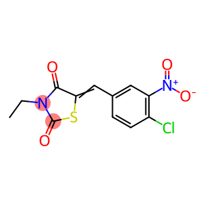 5-[(Z)-(4-CHLORO-3-NITROPHENYL)METHYLIDENE]-3-ETHYL-1,3-THIAZOLANE-2,4-DIONE