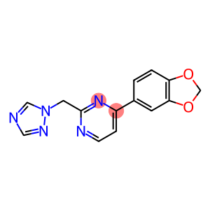 4-(2H-1,3-benzodioxol-5-yl)-2-[(1H-1,2,4-triazol-1-yl)methyl]pyrimidine
