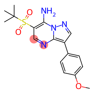 3-(4-methoxyphenyl)-6-(2-methylpropane-2-sulfonyl)pyrazolo[1,5-a]pyrimidin-7-amine