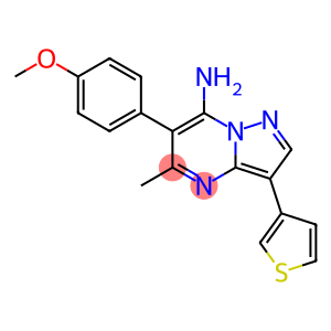 6-(4-METHOXYPHENYL)-5-METHYL-3-(3-THIENYL)PYRAZOLO[1,5-A]PYRIMIDIN-7-AMINE
