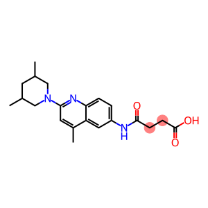 4-{[2-(3,5-dimethylpiperidin-1-yl)-4-methylquinolin-6-yl]amino}-4-oxobutanoic acid