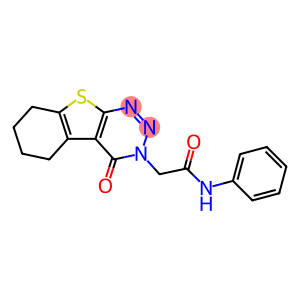 2-(4-oxo-5,6,7,8-tetrahydro[1]benzothieno[2,3-d][1,2,3]triazin-3(4H)-yl)-N-phenylacetamide