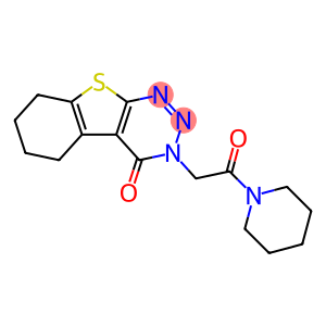 3-[2-oxo-2-(1-piperidinyl)ethyl]-5,6,7,8-tetrahydro[1]benzothieno[2,3-d][1,2,3]triazin-4(3H)-one