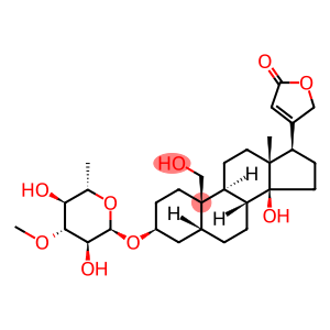 Card-20(22)-enolide, 3-[(6-deoxy-3-O-methyl-α-L-glucopyranosyl)oxy]-14,19-dihydroxy-, (3β,5β)-