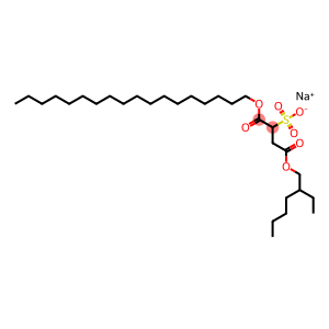 sodium 4-(2-ethylhexyl) 1-octadecyl 2-sulphonatosuccinate