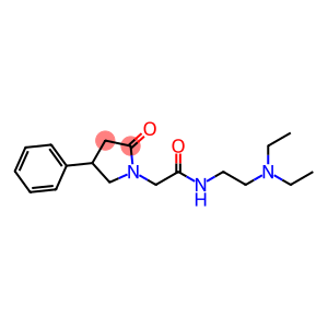 1-Pyrrolidineacetamide, N-[2-(diethylamino)ethyl]-2-oxo-4-phenyl-