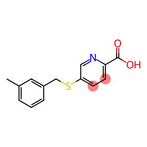 5-{[(3-methylphenyl)methyl]sulfanyl}pyridine-2-carboxylic acid