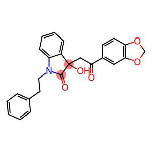 3-[2-(1,3-benzodioxol-5-yl)-2-oxoethyl]-3-hydroxy-1-(2-phenylethyl)-1,3-dihydro-2H-indol-2-one