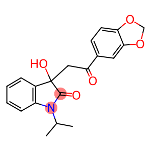 3-[2-(1,3-benzodioxol-5-yl)-2-oxoethyl]-3-hydroxy-1-isopropyl-1,3-dihydro-2H-indol-2-one