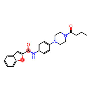 N-[4-(4-butyryl-1-piperazinyl)phenyl]-1-benzofuran-2-carboxamide