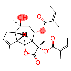 (3S)-3aβ,4,5,6,6aα,7,9aα,9bβ-Octahydro-6α-hydroxy-3,6,9-trimethyl-3β,4β-bis[[(Z)-2-methyl-1-oxo-2-butenyl]oxy]azuleno[4,5-b]furan-2(3H)-one