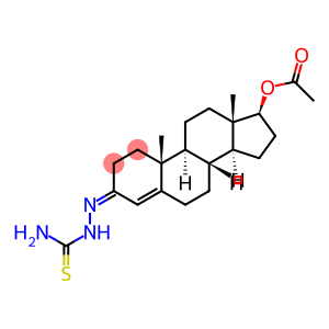 Androst-4-en-3-one,17-(acetyloxy)-, 3-[(aminothioxomethyl)hydrazone], (17b)- (9CI)