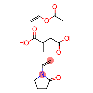 Butanedioicacid,methylene-,polymerwithethenylacetateand1-ethenyl-2-pyrrolidinone