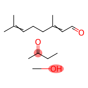 2,6-Octadienal, 3,7-dimethyl-, reaction products with Me Et ketone and methanol, by-products from, distn. lights