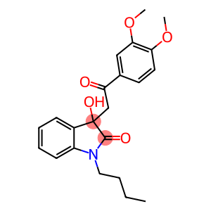 1-butyl-3-[2-(3,4-dimethoxyphenyl)-2-oxoethyl]-3-hydroxy-1,3-dihydro-2H-indol-2-one