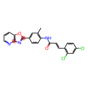 3-(2,4-dichlorophenyl)-N-(2-methyl-4-[1,3]oxazolo[4,5-b]pyridin-2-ylphenyl)acrylamide