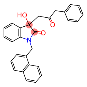 3-hydroxy-1-(1-naphthylmethyl)-3-(2-oxo-3-phenylpropyl)-1,3-dihydro-2H-indol-2-one