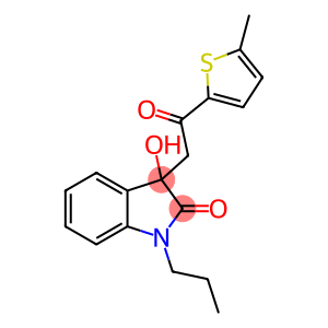 3-hydroxy-3-[2-(5-methyl-2-thienyl)-2-oxoethyl]-1-propyl-1,3-dihydro-2H-indol-2-one