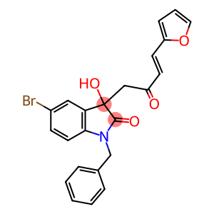 1-benzyl-5-bromo-3-[4-(2-furyl)-2-oxo-3-butenyl]-3-hydroxy-1,3-dihydro-2H-indol-2-one