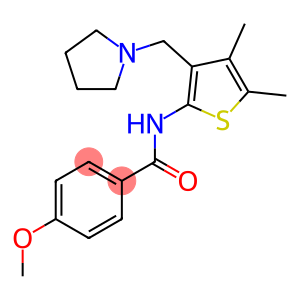 N-[4,5-dimethyl-3-(1-pyrrolidinylmethyl)-2-thienyl]-4-methoxybenzamide