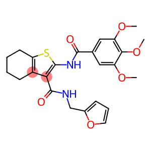 N-(furan-2-ylmethyl)-2-[(3,4,5-trimethoxybenzoyl)amino]-4,5,6,7-tetrahydro-1-benzothiophene-3-carboxamide