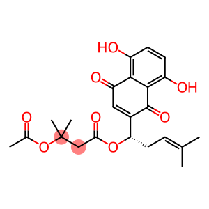 (1S)-1-(5,8-dihydroxy-1,4-dioxo-1,4-dihydronaphthalen-2-yl)-4-methylpent-3-en-1-yl 3-(acetyloxy)-3-methylbutanoate