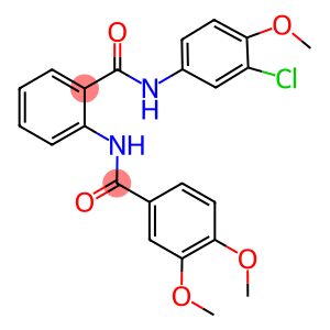 N-{2-[(3-chloro-4-methoxyanilino)carbonyl]phenyl}-3,4-dimethoxybenzamide