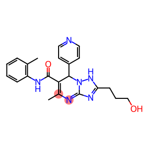 2-(3-hydroxypropyl)-5-methyl-N-(2-methylphenyl)-7-(4-pyridinyl)-4,7-dihydro[1,2,4]triazolo[1,5-a]pyrimidine-6-carboxamide