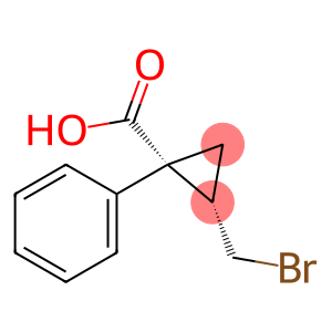 Cyclopropanecarboxylic acid, 2-(bromomethyl)-1-phenyl-, (1R,2S)-rel-