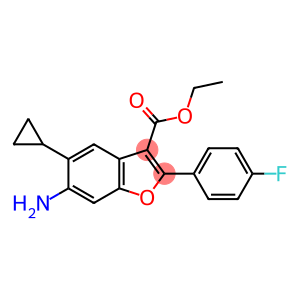 3-Benzofurancarboxylic acid, 6-aMino-5-cyclopropyl-2-(4-fluorophenyl)-, ethyl ester