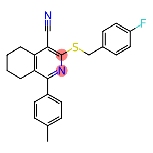 3-[(4-FLUOROBENZYL)SULFANYL]-1-(4-METHYLPHENYL)-5,6,7,8-TETRAHYDRO-4-ISOQUINOLINECARBONITRILE