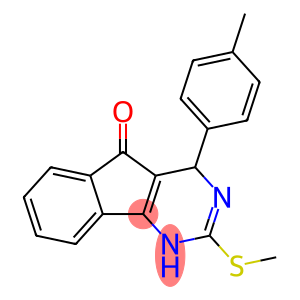 4-(4-METHYLPHENYL)-2-(METHYLSULFANYL)-1,4-DIHYDRO-5H-INDENO[1,2-D]PYRIMIDIN-5-ONE