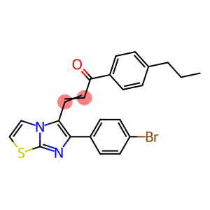 (2E)-3-[6-(4-bromophenyl)imidazo[2,1-b][1,3]thiazol-5-yl]-1-(4-propylphenyl)prop-2-en-1-one