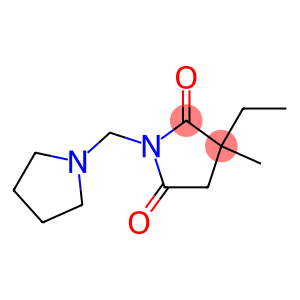 2,5-Pyrrolidinedione,3-ethyl-3-methyl-1-(1-pyrrolidinylmethyl)-(9CI)