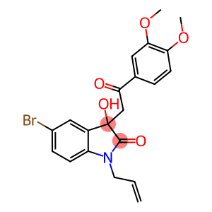 2H-Indol-2-one, 5-bromo-3-[2-(3,4-dimethoxyphenyl)-2-oxoethyl]-1,3-dihydro-3-hydroxy-1-(2-propen-1-yl)-
