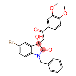 1-benzyl-5-bromo-3-[2-(3,4-dimethoxyphenyl)-2-oxoethyl]-3-hydroxy-1,3-dihydro-2H-indol-2-one