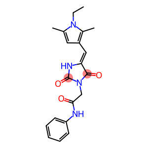 2-{4-[(1-ethyl-2,5-dimethyl-1H-pyrrol-3-yl)methylene]-2,5-dioxo-1-imidazolidinyl}-N-phenylacetamide