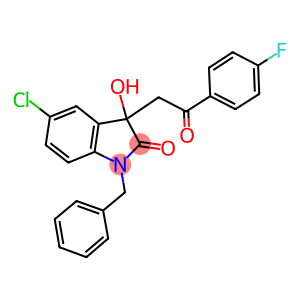 1-benzyl-5-chloro-3-[2-(4-fluorophenyl)-2-oxoethyl]-3-hydroxy-1,3-dihydro-2H-indol-2-one