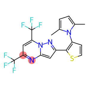 2-[3-(2,5-DIMETHYL-1H-PYRROL-1-YL)-2-THIENYL]-5,7-BIS(TRIFLUOROMETHYL)PYRAZOLO[1,5-A]PYRIMIDINE
