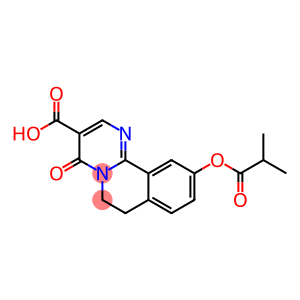 4H-Pyrimido[2,1-a]isoquinoline-3-carboxylic  acid,  6,7-dihydro-10-(2-methyl-1-oxopropoxy)-4-oxo-