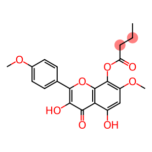 3,5-dihydroxy-7-methoxy-2-(4-methoxyphenyl)-4-oxo-4H-1-benzopyran-8-yl butyrate