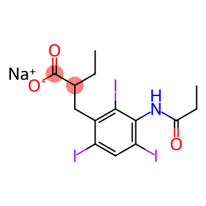2-Ethyl-3-(3-propionylamino-2,4,6-triiodophenyl)propanoic acid sodium salt