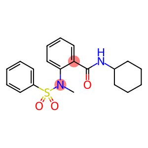 N-cyclohexyl-2-[methyl(phenylsulfonyl)amino]benzamide